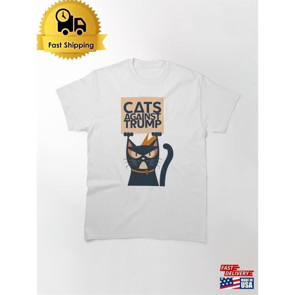 Cats Against Trump Political Satire Meme Graphic Unisex T-Shirt